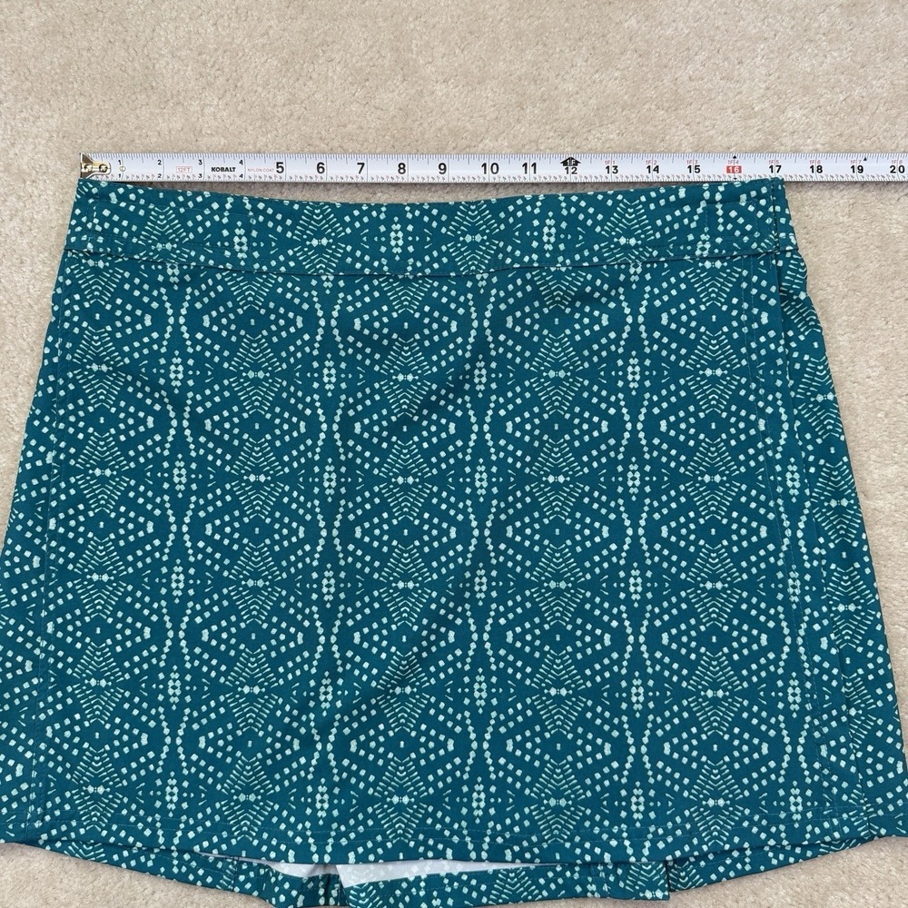 RipSkirt Hawaii Skirt Womens L Teal Batik Print Wrap Length 1 - Picture 4 of 6